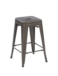 Ensemble de 4 tabourets de bar en métal de 24 po de Mainstays - Multicolores