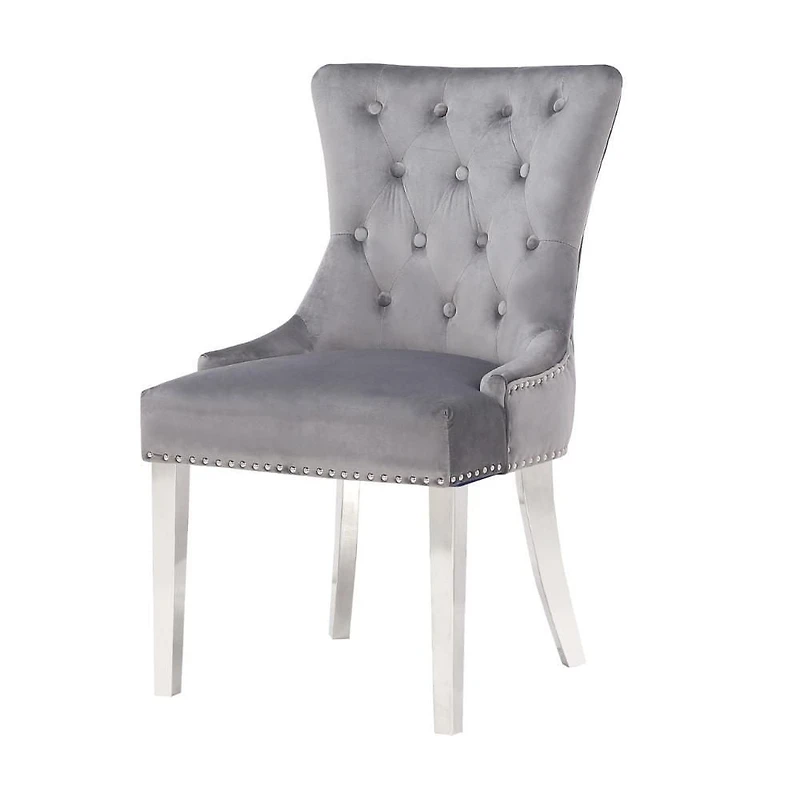 CHAISE CAIRUS en Gris ENSEMBLE DE 4
