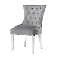 CHAISE CAIRUS en Gris ENSEMBLE DE 4