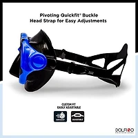 Masque de natation adulte Dolfino Pro Theos Bleu
