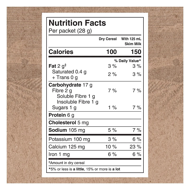 Quaker Protéines gruau instantané, Nature, 6 sachets. 168 g.