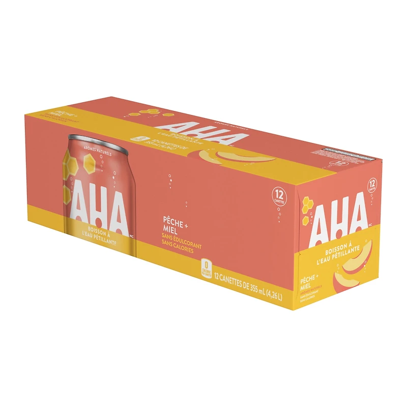 Aha Miel de pêche Fridge Pack Cannettes, 355 mL, 12 Pack