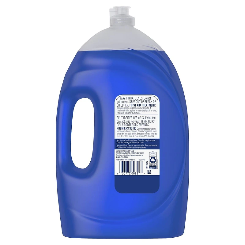 Détergent à vaisselle liquide Dawn Platinum, parfum Pluie rafraîchissante 2,21L