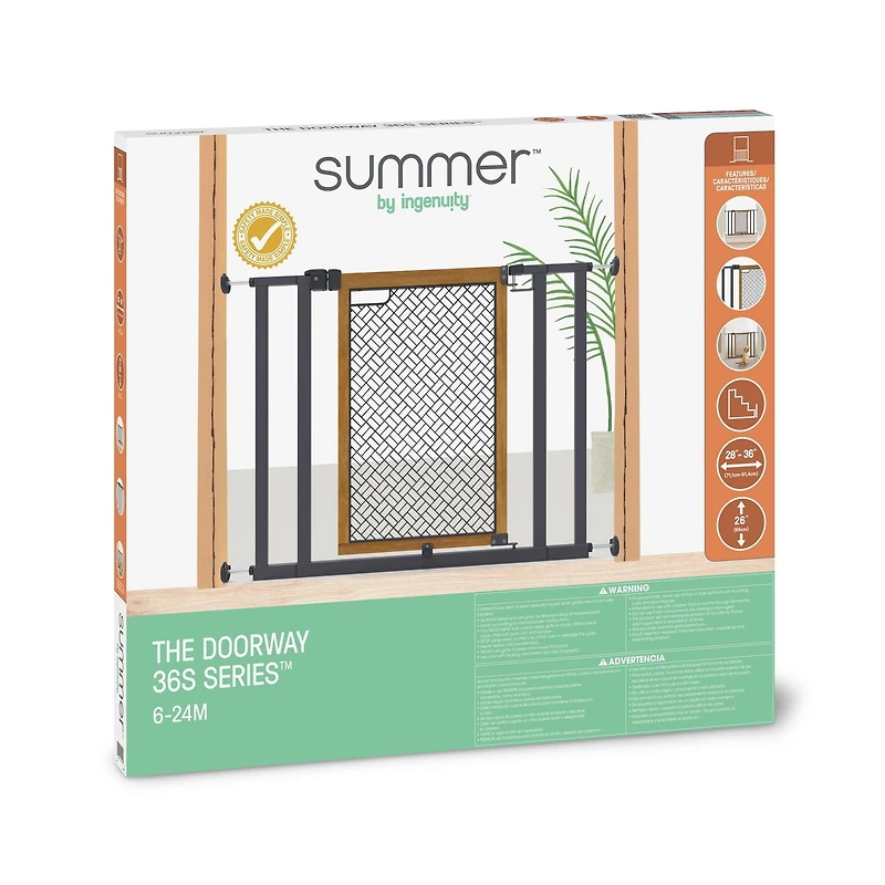 Summer by Ingenuity The Doorway 36S Series Baby & Pet Gate, 6 -24 months