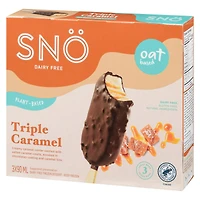 Snö Plant Based Triple Caramel Bars, 3x90 mL Dairy Free Frozen Dessert