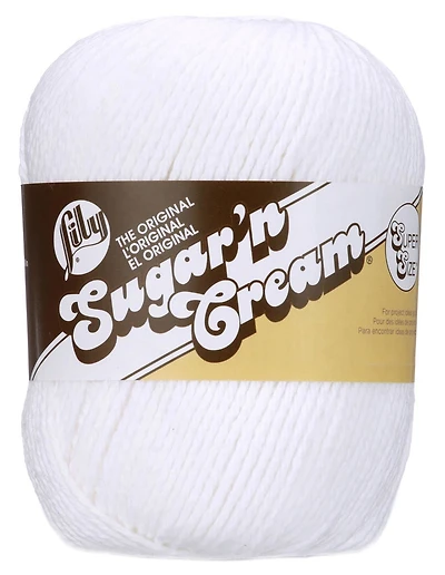 Lily Sugar'n Cream® Super Size Yarn, Cotton #4 Medium, 4oz/113g, 200 Yards