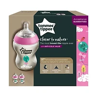 Tommee Tippee Closer to Nature Baby Bottle, 9oz (Girl)