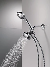 Ensemble combiné de douchette et pomme de douche 3.75 po à 3-réglages en Chrome Ensemble combiné de douchette et pomme de douche 3.75 po à 3-réglages en Chrome
