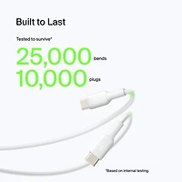 Câble BoostCharge USB-C vers USB-A 1m (Paquet de 2) Blanc de Belkin
