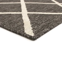 Tapis d'intérieur-extérieur charbon de 5 pi 2 po x 6 pi 7 po