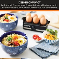 KRUPS Simply Electric Rapid Egg Cooker,  6-Egg Capacity for Hard Boil, Poached, Scrambled, Omelet