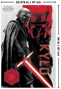 Star Wars: The Rise Of Skywalker - Kylo Ren Wall Poster, 22.375" x 34"
