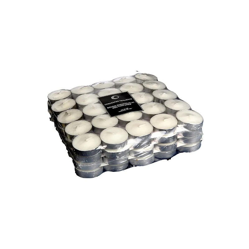 100 Pk Inodore Tealights (Blanc)