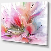 Designart Belle conception florale peinte Art mural sur toile