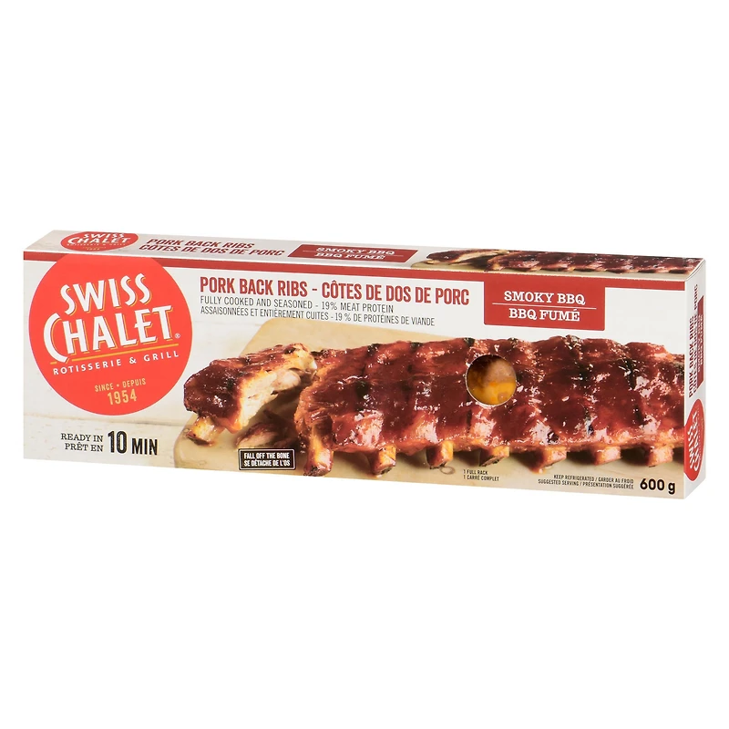 Côtes de dos de porc BBQ Swiss Chalet 600g Côtes Levées BBQ SWISS CHALET