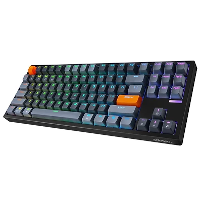 Adesso EasyTouch 1100 – Clavier mécanique compact multi-système filaire/sans fil/Bluetooth rétroéclairé VIA avec touche CoPilot AI