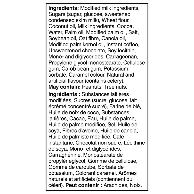Cornets, dessert glacé au café avec centre au fondant et pépite chocolatée, dans un riche enrobage chocolaté aux gaufrettes croustillantes, cornet gaufre au chocolat, confectionnés au Canada 540 mL