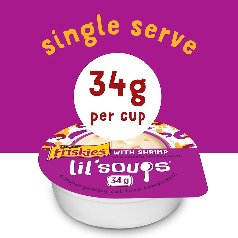 Friskies Avec saumon sockeye dans un bouillon de poulet velouté, , 34 g 34 g