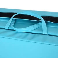 Soozier Tapis de gymnastique en PU Tapis d'étirement Yoga Sport Tumbling Bleu clair