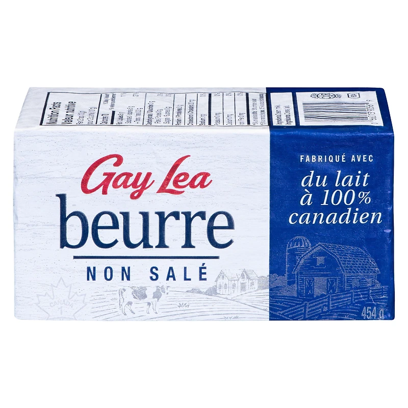 Gay Lea Beurre non salé 454 g, 1 livre