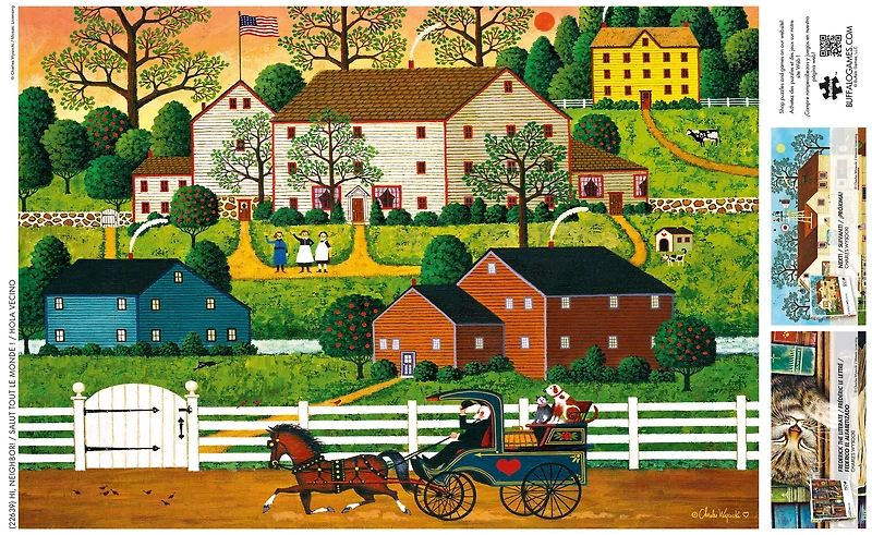 Buffalo Games Hi Neighbor Puzzle de 300 pièces imbriqué pour adultes de 14 à 99 ans