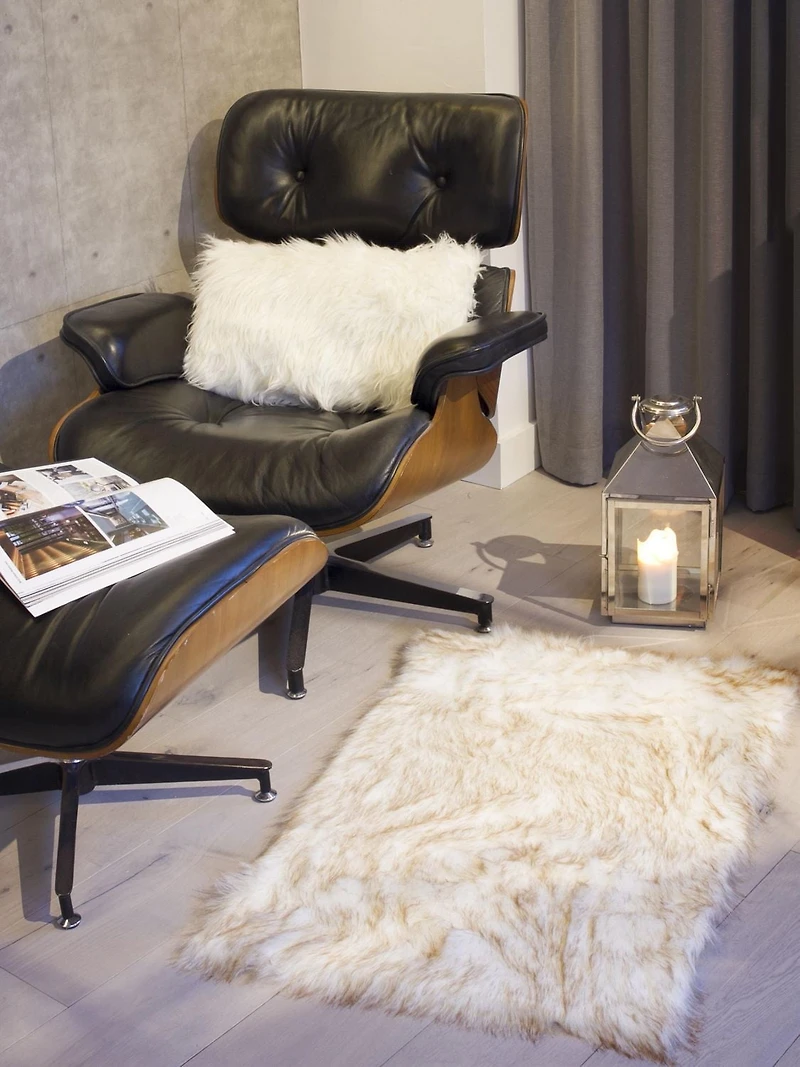 Tapis Hudson En Fausse Fourrure De Mouton H-Luxe