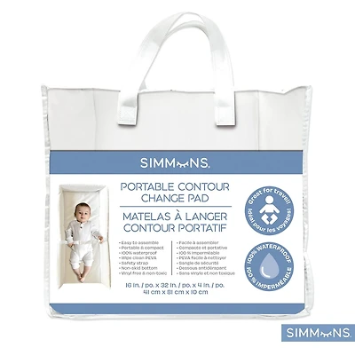 Simmons Tapis à Langer Portable Blanc