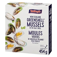 Talley's New Zealand Greenshell Mussels, Half Shell, Frozen, 454 g, 454 g