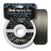Cousin .45mm silver Beading Wire