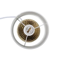 Simple Designs Hammered Gold Drip Mini Table Lamp