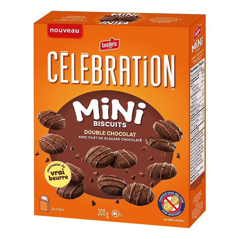CELEBRATION DOUBLE CHOCOLATE MIN.COOKIES, 200g each box