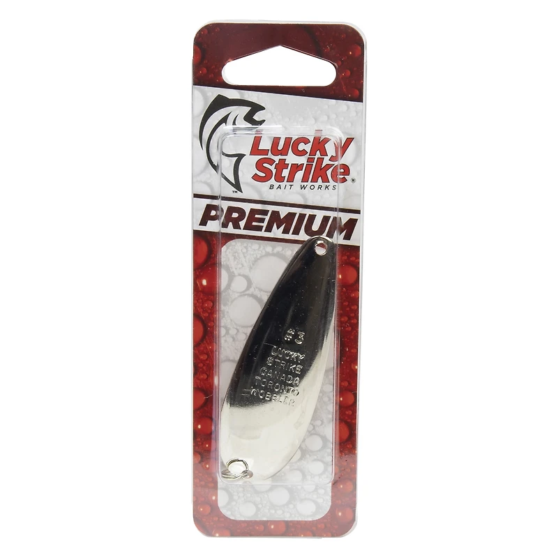 Cuillère Lucky Strike Baitworks Toronto Wobbler, 3", cuillère de pêche en nickel/cuivre
