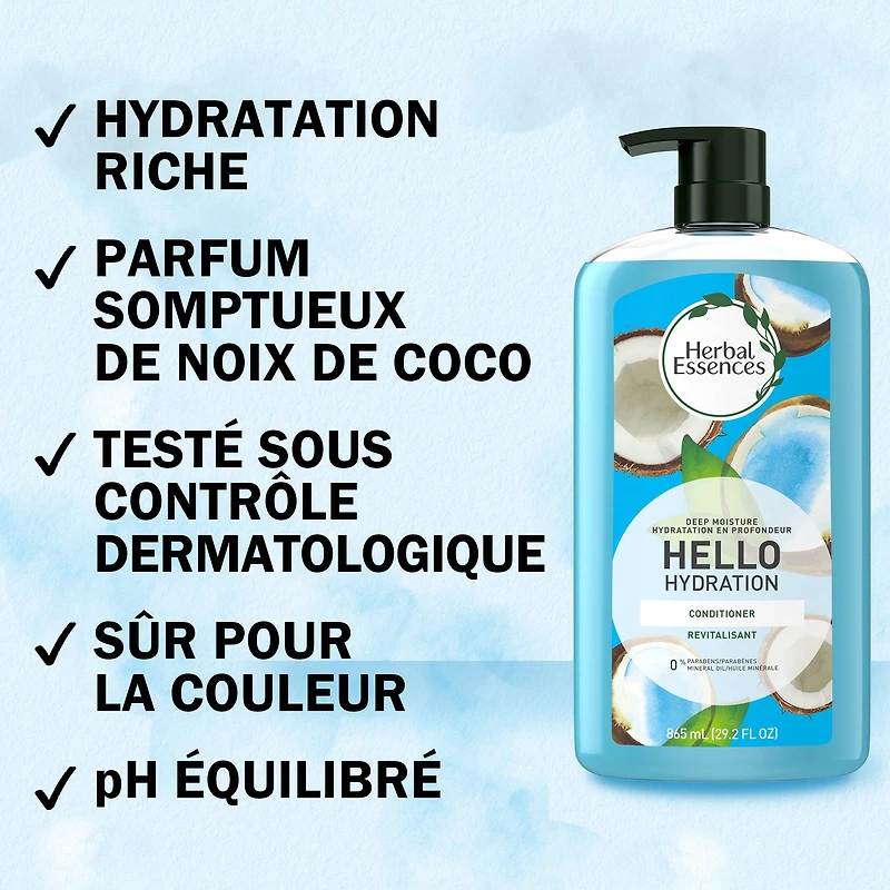 Revitalisant hydratation en profondeur Herbal Essences Hello Hydration 865 mL