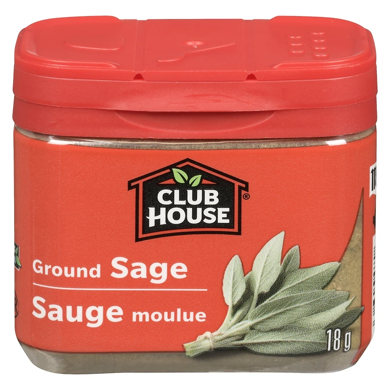 Club House, sauge moulue, boîte en plastique, 18 g Club House SAUGE MOULUE 18 G
