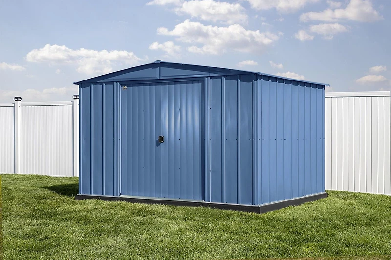 Arrow Classic Steel Storage Shed, 10x8, Blue Grey
