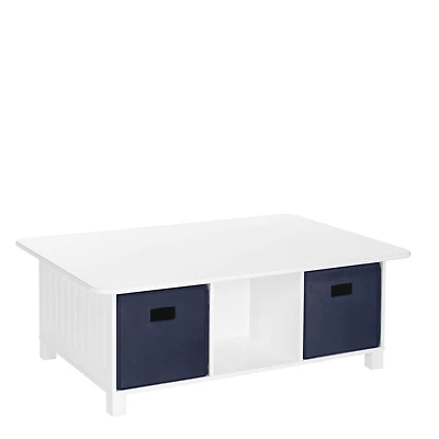 Maison RiverRidge® Table d'activités pour enfant avec 6 casiers de rangement blanc avec bacs 2 pièces