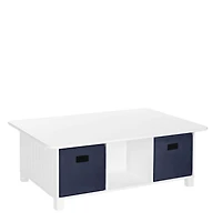 Maison RiverRidge® Table d'activités pour enfant avec 6 casiers de rangement blanc avec bacs 2 pièces