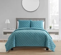 Avery Pure Cotton Bamboo Babs 3 Piece Double/Queen Quilt Set