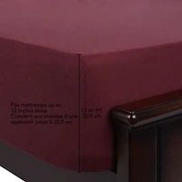 Mainstays 4-Piece Zinfandel Flannel Sheet Set, Queen