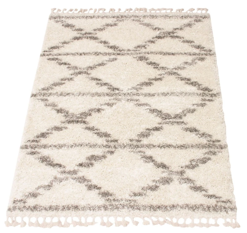 ECARPET Super Soft for Living Room & Bedroom Grammercy Liv Cream Shag