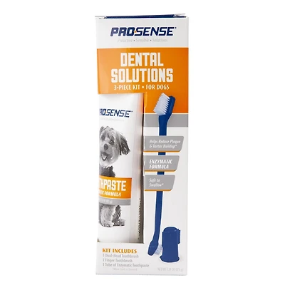 Kit 3 pièces Pro ·Sense Dental Solutions pour chiens avec formule enzymatique