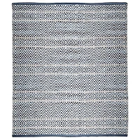 Tapis tissé à plat en coton à chevrons Fabstyles pour salon, couloir, patio