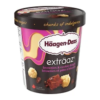 Crème glacée HÄAGEN-DAZS EXTRÄAZ Brownies et pâte à biscuits, 450 ml