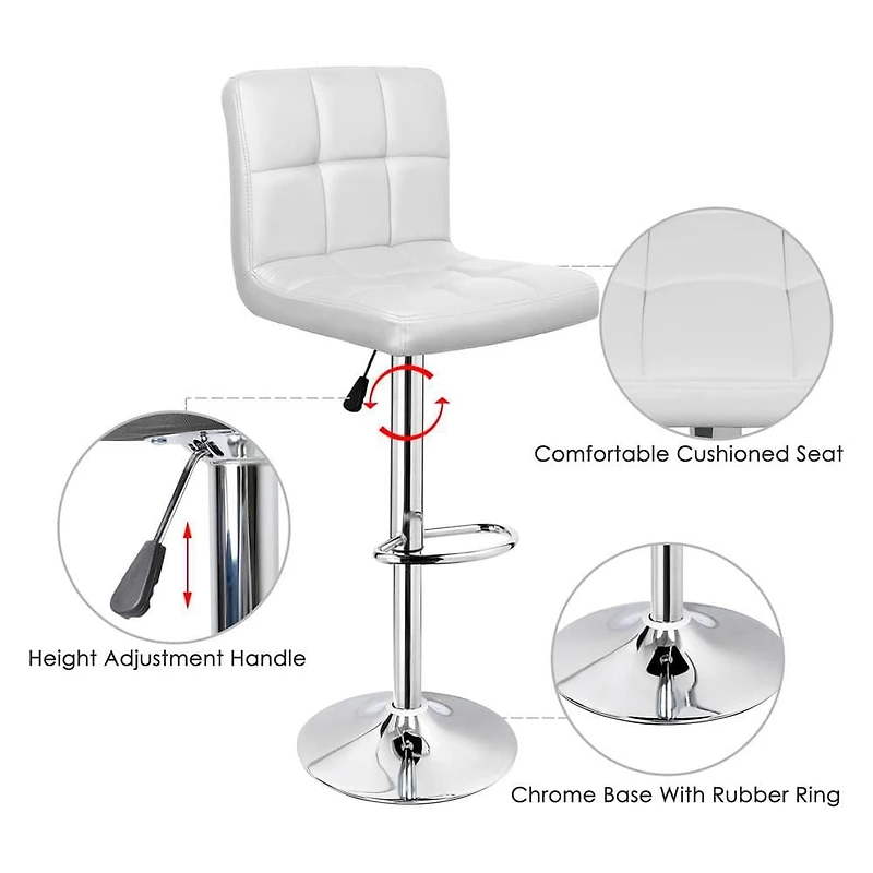 Heavenly Collection Leather Adjustable Stool