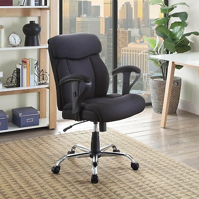 Serta – Fauteuil de direction pivotant en tissu maillé pour taille forte, noir