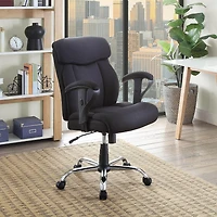 Serta – Fauteuil de direction pivotant en tissu maillé pour taille forte, noir