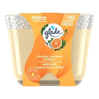Glade® Scented 3-Wick Candle Air Freshener, Coastal Sunshine Citrus