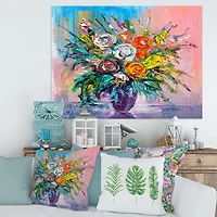 Designart Bouquet Of VIbrant Flowers Canvas Wall Art