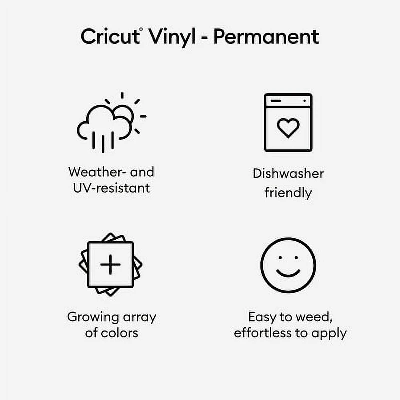 Cricut Premium Vinyl Permanent, Gold, Cricut Permanent Vinyl Gold