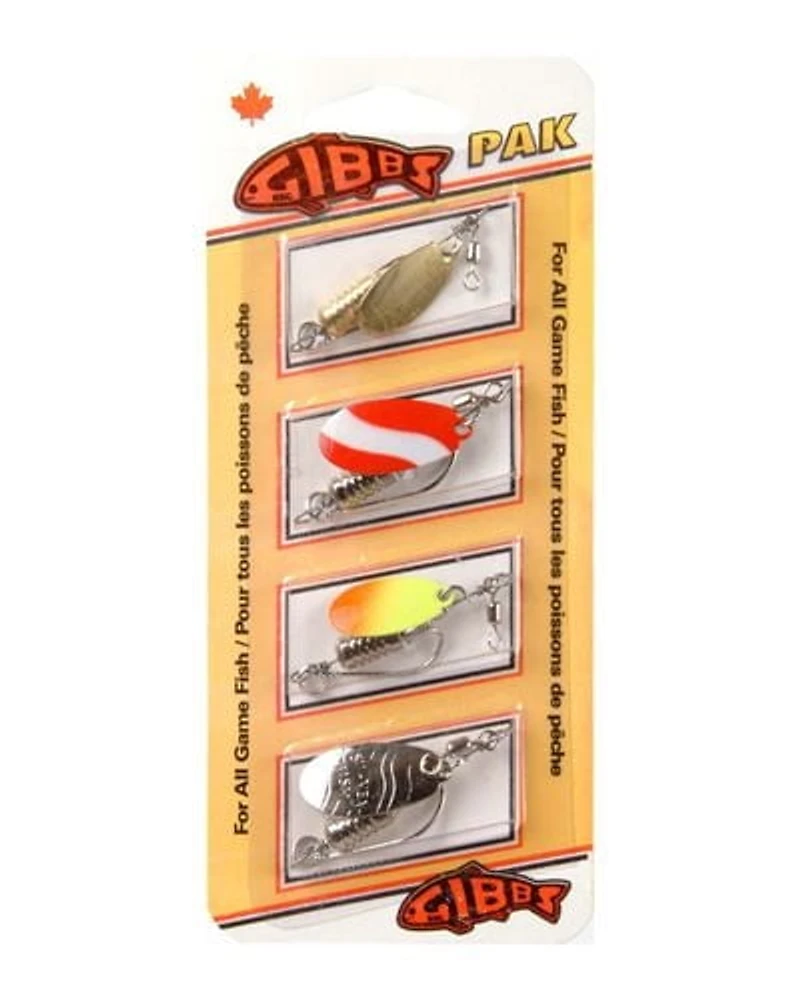 Gibbs Silvex Spinner Kit Cuillères de pêche à la traîne/lancer
